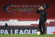 29 October 2020; Dundalk assistant coach Giuseppe Rossi ahead of the UEFA Europa League Group B match between Arsenal and Dundalk at the Emirates Stadium in London, England. Photo by Ben McShane/Sportsfile
