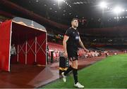 29 October 2020; Brian Gartland walks out ahead of the UEFA Europa League Group B match between Arsenal and Dundalk at the Emirates Stadium in London, England. Photo by Ben McShane/Sportsfile