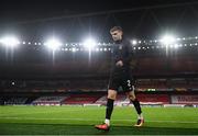 29 October 2020; Sean Gannon of Dundalk ahead of the UEFA Europa League Group B match between Arsenal and Dundalk at the Emirates Stadium in London, England. Photo by Ben McShane/Sportsfile