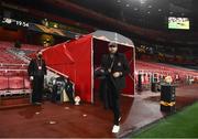 29 October 2020; Dundalk interim head coach Filippo Giovagnoli ahead of the UEFA Europa League Group B match between Arsenal and Dundalk at the Emirates Stadium in London, England. Photo by Ben McShane/Sportsfile