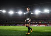 29 October 2020; David McMillan of Dundalk ahead of the UEFA Europa League Group B match between Arsenal and Dundalk at the Emirates Stadium in London, England. Photo by Ben McShane/Sportsfile