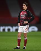 29 October 2020; Hector Bellerín of Arsenal ahead of the UEFA Europa League Group B match between Arsenal and Dundalk at the Emirates Stadium in London, England. Photo by Ben McShane/Sportsfile