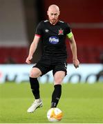 29 October 2020; Chris Shields of Dundalk during the UEFA Europa League Group B match between Arsenal and Dundalk at the Emirates Stadium in London, England. Photo by Matt Impey/Sportsfile