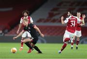29 October 2020; Gregory Sloggett of Dundalk in action against Sead Kolasinac of Arsenal during the UEFA Europa League Group B match between Arsenal and Dundalk at the Emirates Stadium in London, England. Photo by Matt Impey/Sportsfile