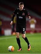 29 October 2020; Sean Gannon of Dundalk during the UEFA Europa League Group B match between Arsenal and Dundalk at the Emirates Stadium in London, England. Photo by Ben McShane/Sportsfile