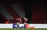 29 October 2020; Joe Willock of Arsenal after scoring his side's second goal during the UEFA Europa League Group B match between Arsenal and Dundalk at the Emirates Stadium in London, England. Photo by Ben McShane/Sportsfile