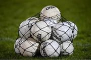30 October 2020; Gaelic footballs are seen on the pitch prior to the TG4 All-Ireland Senior Ladies Football Championship Round 1 match between Tyrone and Armagh at Kingspan Breffni Park in Cavan. Photo by Stephen McCarthy/Sportsfile