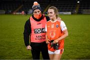 30 October 2020; Armagh selector Tommy Stevenson and Catherine Marley following the TG4 All-Ireland Senior Ladies Football Championship Round 1 match between Tyrone and Armagh at Kingspan Breffni Park in Cavan. Photo by Stephen McCarthy/Sportsfile
