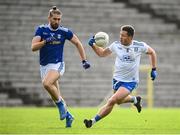 31 October 2020; Dessie Ward of Monaghan and Killian Clarke of Cavan during the Ulster GAA Football Senior Championship Preliminary Round match between Monaghan and Cavan at St Tiernach’s Park in Clones, Monaghan. Photo by Stephen McCarthy/Sportsfile