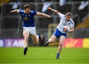 31 October 2020; Karl O'Connell of Monaghan in action against Gearoid McKiernan of Cavan during the Ulster GAA Football Senior Championship Preliminary Round match between Monaghan and Cavan at St Tiernach’s Park in Clones, Monaghan. Photo by Stephen McCarthy/Sportsfile