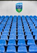 31 October 2020; A view of empty seats ahead of the SSE Airtricity League First Division Play-off Semi-Final match between UCD and Longford Town at the UCD Bowl in Belfield, Dublin. Photo by Sam Barnes/Sportsfile