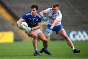 31 October 2020; Killian Brady of Cavan in action against Conor McCarthy of Monaghan during the Ulster GAA Football Senior Championship Preliminary Round match between Monaghan and Cavan at St Tiernach’s Park in Clones, Monaghan. Photo by Stephen McCarthy/Sportsfile