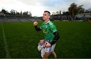 31 October 2020; Raymond Galligan of Cavan celebrates following the Ulster GAA Football Senior Championship Preliminary Round match between Monaghan and Cavan at St Tiernach’s Park in Clones, Monaghan. Photo by Stephen McCarthy/Sportsfile