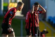 31 October 2020; Karl Chambers of Longford Town reacts to a missed chance during the SSE Airtricity League First Division Play-off Semi-Final match between UCD and Longford Town at the UCD Bowl in Belfield, Dublin. Photo by Sam Barnes/Sportsfile