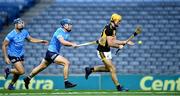 31 October 2020; Colin Fennelly of Kilkenny shoots past Riain McBride and Eoghan O’Donnell of Dublin, left, to score a 38th minute goal during the Leinster GAA Hurling Senior Championship Semi-Final match between Dublin and Kilkenny at Croke Park in Dublin. Photo by Ray McManus/Sportsfile