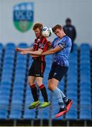 31 October 2020; Aaron McCabe of Longford Town in action against Jack Keaney of UCD  during the SSE Airtricity League First Division Play-off Semi-Final match between UCD and Longford Town at the UCD Bowl in Belfield, Dublin. Photo by Sam Barnes/Sportsfile