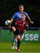 31 October 2020; Shane Elworthy of Longford Town in action against Mark Dignam of UCD  during the SSE Airtricity League First Division Play-off Semi-Final match between UCD and Longford Town at the UCD Bowl in Belfield, Dublin. Photo by Sam Barnes/Sportsfile