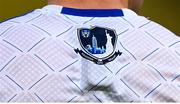 31 October 2020; A detailed view of the Monaghan jersey featuring a Monaghan New York GAA Club crest during the Ulster GAA Football Senior Championship Preliminary Round match between Monaghan and Cavan at St Tiernach’s Park in Clones, Monaghan. Photo by Stephen McCarthy/Sportsfile