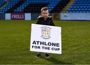 31 October 2020; Athlone Town supporter Kealan Dolly, aged three, following the Extra.ie FAI Cup Quarter-Final match between Athlone Town and Shelbourne at the Athlone Town Stadium in Athlone, Westmeath. Photo by Harry Murphy/Sportsfile