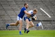 31 October 2020; Kieran Hughes of Monaghan in action against Killian Clarke of Cavan during the Ulster GAA Football Senior Championship Preliminary Round match between Monaghan and Cavan at St Tiernach’s Park in Clones, Monaghan. Photo by Stephen McCarthy/Sportsfile