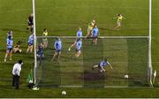 31 October 2020; Siobhan McGrath of Dublin attempts to prevent the ball from crossing the line following a shot from Nicole Gordon of Donegal during the TG4 All-Ireland Senior Ladies Football Championship Round 1 match between Dublin and Donegal at Kingspan Breffni Park in Cavan. Photo by Seb Daly/Sportsfile