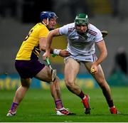 31 October 2020; Cathal Mannion of Galway in action against Kevin Foley of Wexford during the Leinster GAA Hurling Senior Championship Semi-Final match between Galway and Wexford at Croke Park in Dublin. Photo by Ramsey Cardy/Sportsfile