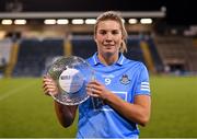 31 October 2020; Jennifer Dunne of Dublin accepts the Player of the Match award following the TG4 All-Ireland Senior Ladies Football Championship Round 1 match between Dublin and Donegal at Kingspan Breffni Park in Cavan. Photo by Seb Daly/Sportsfile