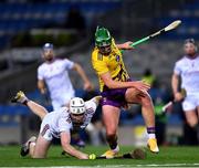 31 October 2020; Conor McDonald of Wexford in action against Shane Cooney of Galway during the Leinster GAA Hurling Senior Championship Semi-Final match between Galway and Wexford at Croke Park in Dublin. Photo by Ray McManus/Sportsfile