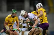 31 October 2020; Gearóid McInerney of Galway in action against Rory O’Connor of Wexford during the Leinster GAA Hurling Senior Championship Semi-Final match between Galway and Wexford at Croke Park in Dublin. Photo by Ramsey Cardy/Sportsfile