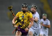 31 October 2020; Jack O’Connor of Wexford in action against Padraic Mannion of Galway during the Leinster GAA Hurling Senior Championship Semi-Final match between Galway and Wexford at Croke Park in Dublin. Photo by Ramsey Cardy/Sportsfile