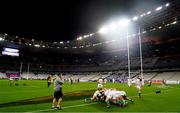 31 October 2020; Ireland forwards warm-up under national scrum coach John Fogarty prior to the Guinness Six Nations Rugby Championship match between France and Ireland at Stade de France in Paris, France. Photo by Sportsfile