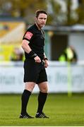 31 October 2020; Referee Eoghan O’Shea  during the SSE Airtricity League First Division Play-off Semi-Final match between Bray Wanderers and Galway United at the Carlisle Grounds in Bray, Wicklow. Photo by Eóin Noonan/Sportsfile