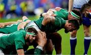 31 October 2020; Caelan Doris, left, and Andrew Porter of Ireland during the Guinness Six Nations Rugby Championship match between France and Ireland at Stade de France in Paris, France. Photo by Sportsfile