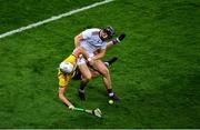 31 October 2020; Aidan Harte of Galway in action against Rory O’Connor of Wexford during the Leinster GAA Hurling Senior Championship Semi-Final match between Galway and Wexford at Croke Park in Dublin. Photo by Daire Brennan/Sportsfile