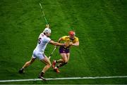 31 October 2020; Lee Chin of Wexford in action against Gearóid McInerney of Galway during the Leinster GAA Hurling Senior Championship Semi-Final match between Galway and Wexford at Croke Park in Dublin. Photo by Daire Brennan/Sportsfile