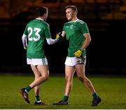 31 October 2020; Davy Lyons, left, and Hugh Bourke of Limerick after the Munster GAA Football Senior Championship Quarter-Final match between Waterford and Limerick at Fraher Field in Dungarvan, Waterford. Photo by Matt Browne/Sportsfile