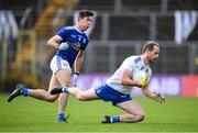 31 October 2020; Conor Boyle of Monaghan in action against Killian Brady of Cavan during the Ulster GAA Football Senior Championship Preliminary Round match between Monaghan and Cavan at St Tiernach’s Park in Clones, Monaghan. Photo by Stephen McCarthy/Sportsfile