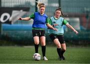 1 November 2020; Lauren Kealy, left, and  Dearbhaile Beirne participate in squad training during a Peamount United Media Day at PRL Park in Greenogue, Dublin. Photo by Sam Barnes/Sportsfile