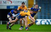1 November 2020; Jamie Malone and Keelan Sexton of Clare in action against Jimmy Feehan and Alan Campbell of Tipperary during the Munster GAA Football Senior Championship Quarter-Final match between Tipperary and Clare at Semple Stadium in Thurles, Tipperary. Photo by Diarmuid Greene/Sportsfile