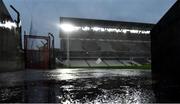 1 November 2020; Heavy rain falls prior to the Munster GAA Hurling Senior Championship Semi-Final match between Tipperary and Limerick at Páirc Uí Chaoimh in Cork. Photo by Brendan Moran/Sportsfile