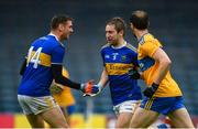 1 November 2020; Bill Maher of Tipperary, right, celebrates with team-mate Conor Sweeney after scoring his side's second goal during the Munster GAA Football Senior Championship Quarter-Final match between Tipperary and Clare at Semple Stadium in Thurles, Tipperary. Photo by Diarmuid Greene/Sportsfile