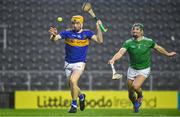 1 November 2020; Jake Morris of Tipperary in action against Sean Finn of Limerick during the Munster GAA Hurling Senior Championship Semi-Final match between Tipperary and Limerick at Páirc Uí Chaoimh in Cork. Photo by Daire Brennan/Sportsfile