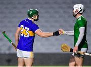 1 November 2020; Paddy Cadell of Tipperary and Aaron Gillane of Limerick after the Munster GAA Hurling Senior Championship Semi-Final match between Tipperary and Limerick at Páirc Uí Chaoimh in Cork. Photo by Ray McManus/Sportsfile