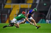 1 November 2020; Noel McGrath of Tipperary in action against Barry Nash of Limerick during the Munster GAA Hurling Senior Championship Semi-Final match between Tipperary and Limerick at Páirc Uí Chaoimh in Cork. Photo by Daire Brennan/Sportsfile