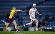 31 October 2020; Jason Flynn of Galway in action against Aidan Nolan of Wexford during the Leinster GAA Hurling Senior Championship Semi-Final match between Galway and Wexford at Croke Park in Dublin. Photo by Ray McManus/Sportsfile