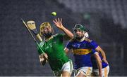 1 November 2020; Tom Morrissey of Limerick in action against Cathal Barrett of Tipperary during the Munster GAA Hurling Senior Championship Semi-Final match between Tipperary and Limerick at Páirc Uí Chaoimh in Cork. Photo by Daire Brennan/Sportsfile