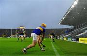 1 November 2020; Ronan Maher of Tipperary takes a sideline cut during the Munster GAA Hurling Senior Championship Semi-Final match between Tipperary and Limerick at Páirc Uí Chaoimh in Cork. Photo by Brendan Moran/Sportsfile