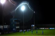 1 November 2020; Finn Harps players leave the pitch at half-time of the SSE Airtricity League Premier Division match between Finn Harps and Shamrock Rovers at Finn Park in Ballybofey, Donegal. Photo by Stephen McCarthy/Sportsfile