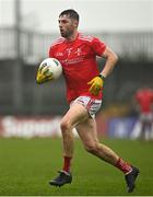 1 November 2020; John Cluttercuck of Louth  during the Leinster GAA Football Senior Championship Round 1 match between Louth and Longford at TEG Cusack Park in Mullingar, Westmeath. Photo by Eóin Noonan/Sportsfile