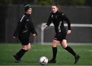 1 November 2020; Eleanor Ryan-Doyle, right, participates in squad training during a Peamount United Media Day at PRL Park in Greenogue, Dublin. Photo by Sam Barnes/Sportsfile